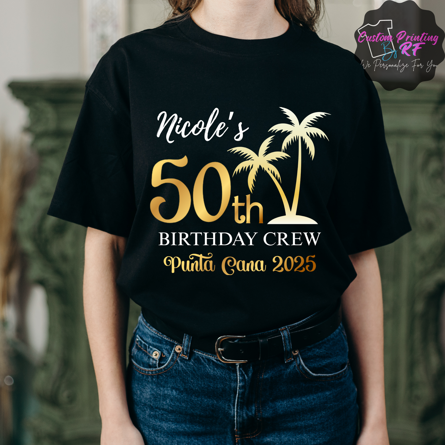 50th Birthday Crew Shirt Family Matching Birthday Crew T-Shirt