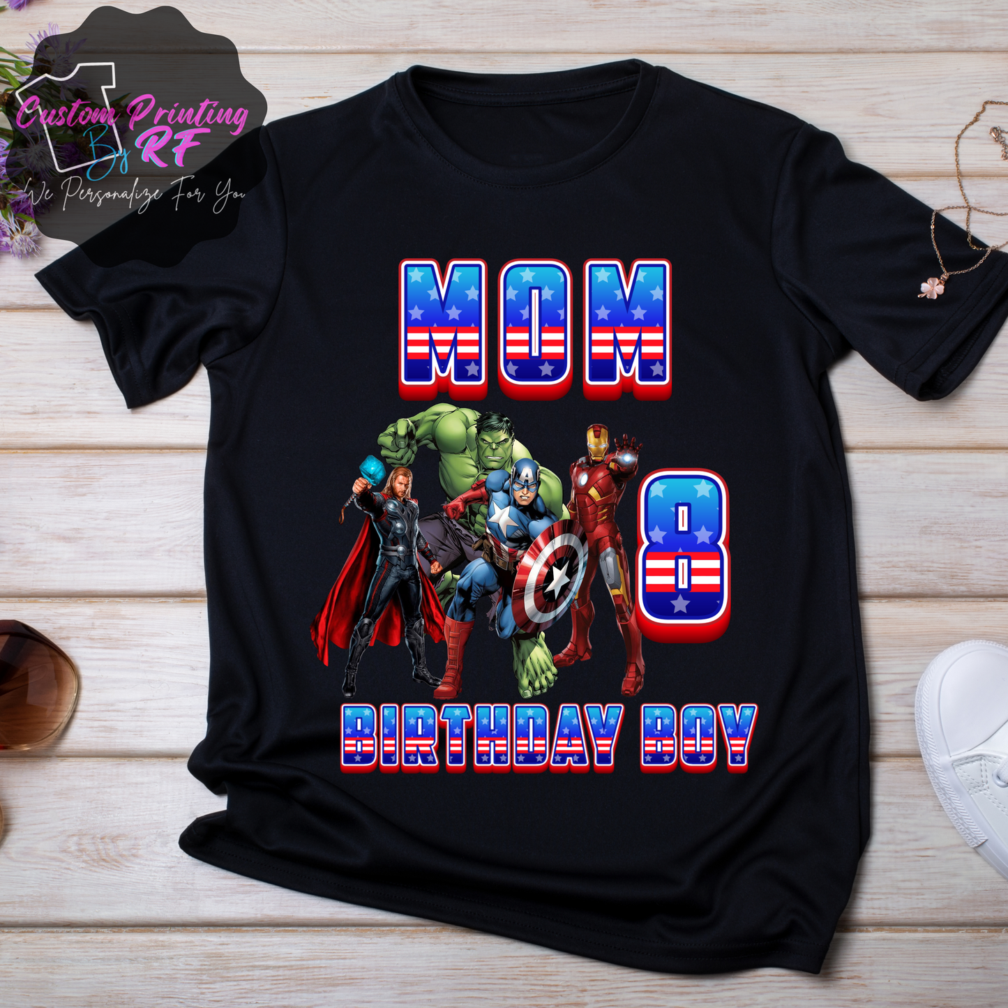Marvel Birthday Boy Shirt, Custom Family Matching T-Shirts