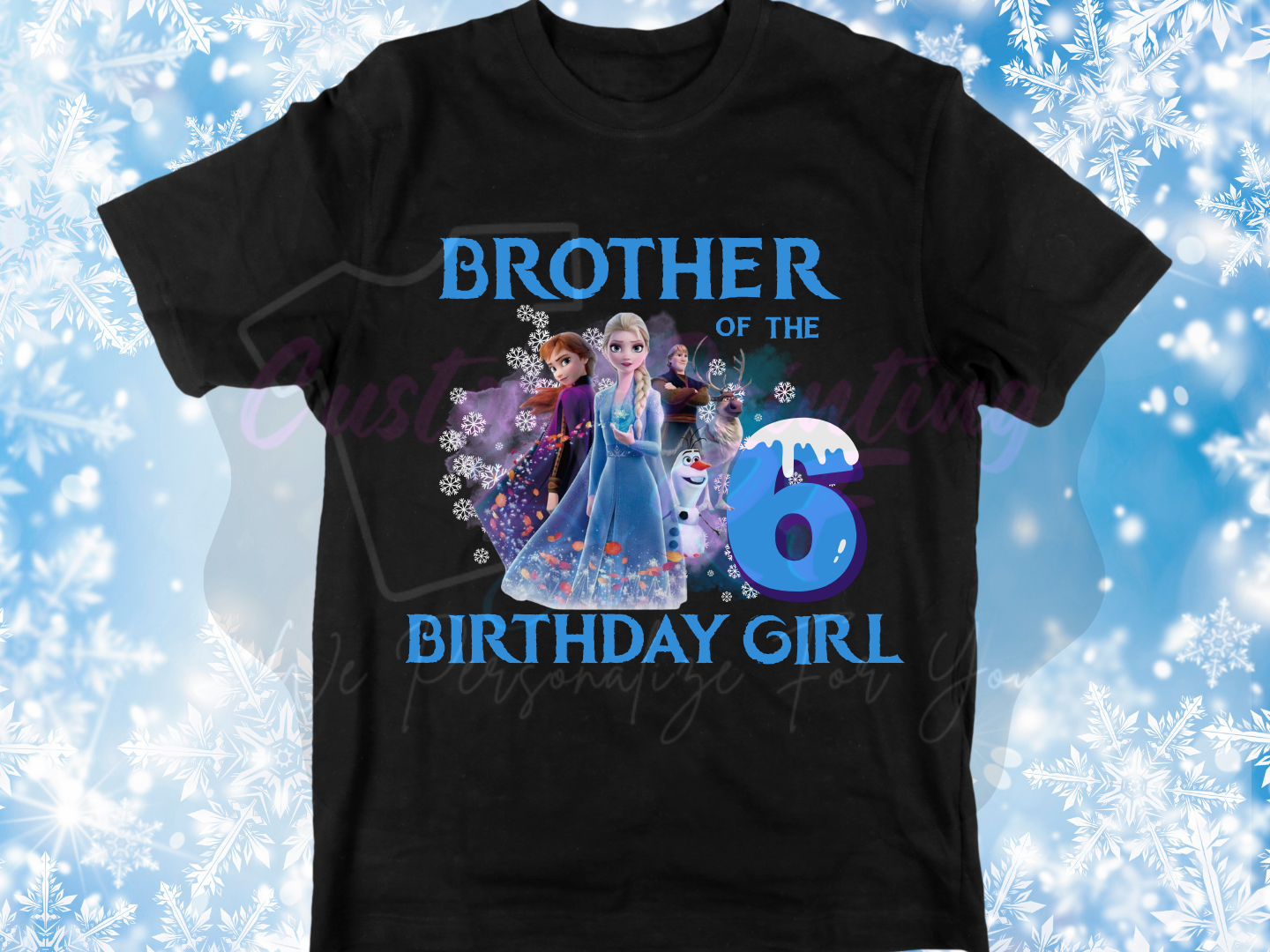 Disney Frozen Birthday Shirt Girl, Family Matching T-Shirts