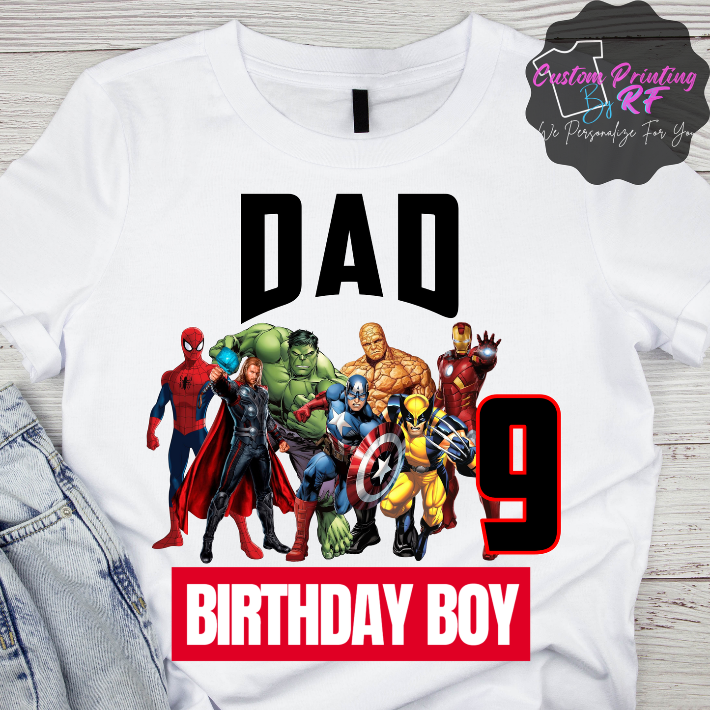 Marvel Birthday Boy Shirt, Family Matching T-Shirts