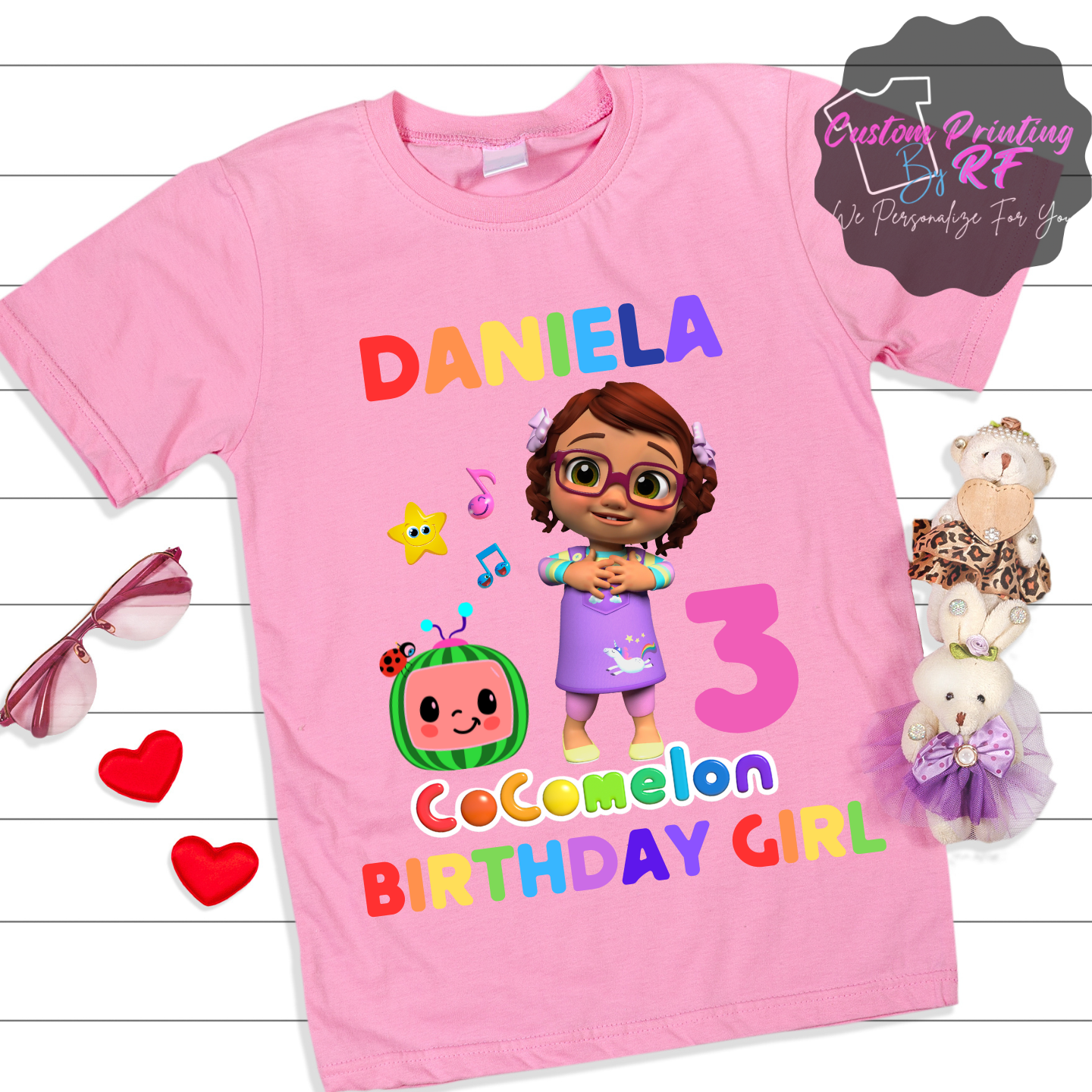 Cocomelon Yoyo Girl Birthday Shirt, Family Matching T-Shirts