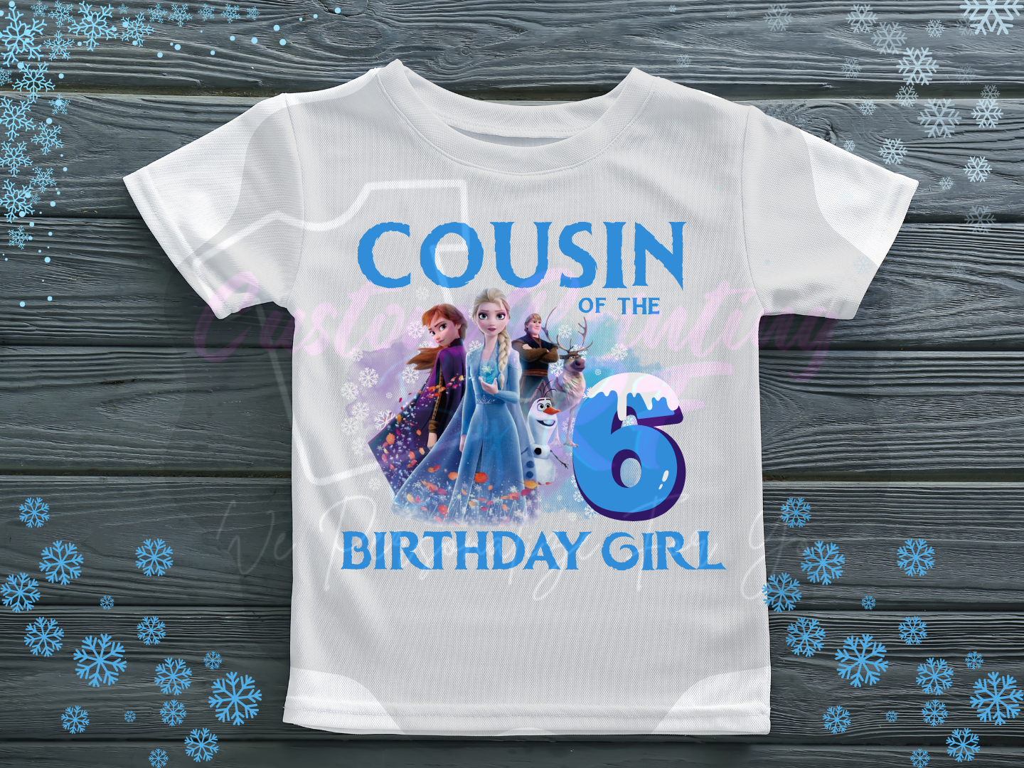 Disney Frozen Birthday Shirt Girl, Family Matching T-Shirts