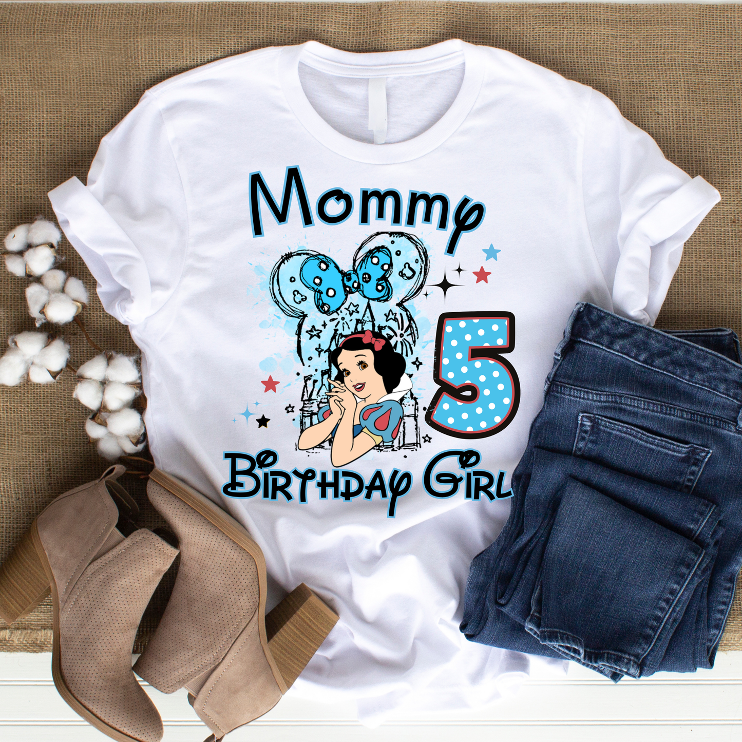 Disney Princess Birthday Shirt Custom Family Matching Shirts