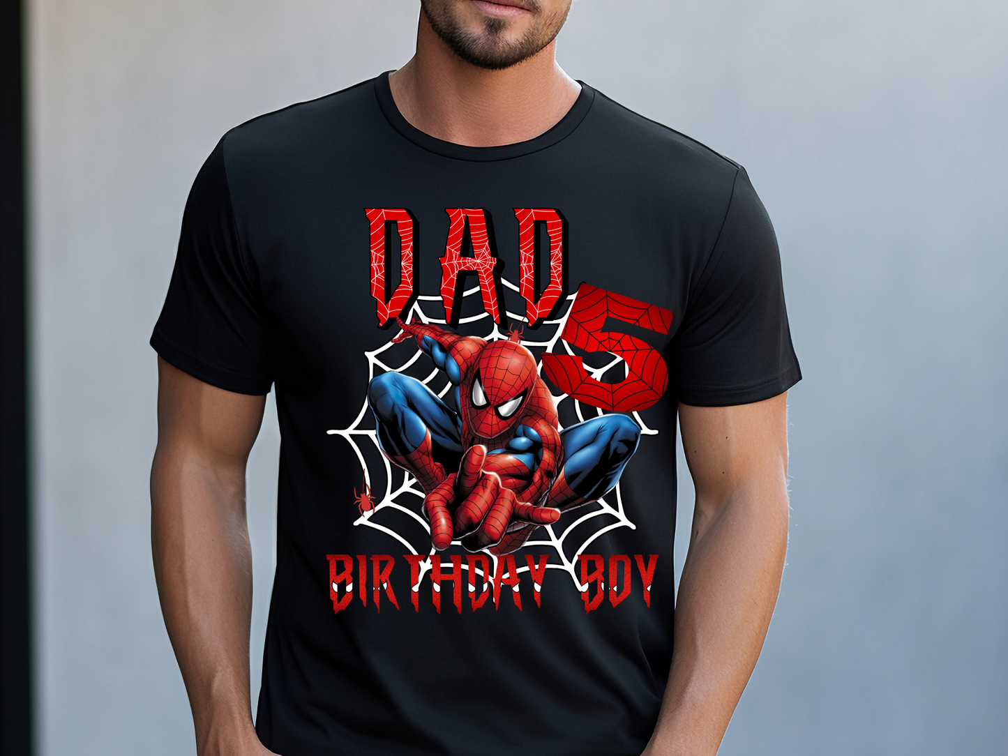 Spiderman Birthday Boy Shirt, Family Matching Custom T-Shirts