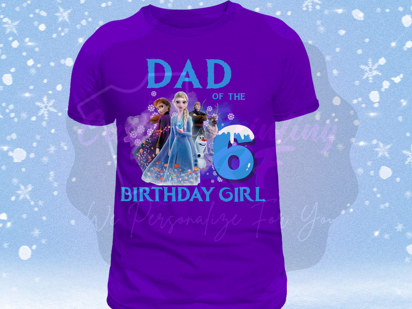 Disney Frozen Birthday Shirt Girl, Family Matching T-Shirts