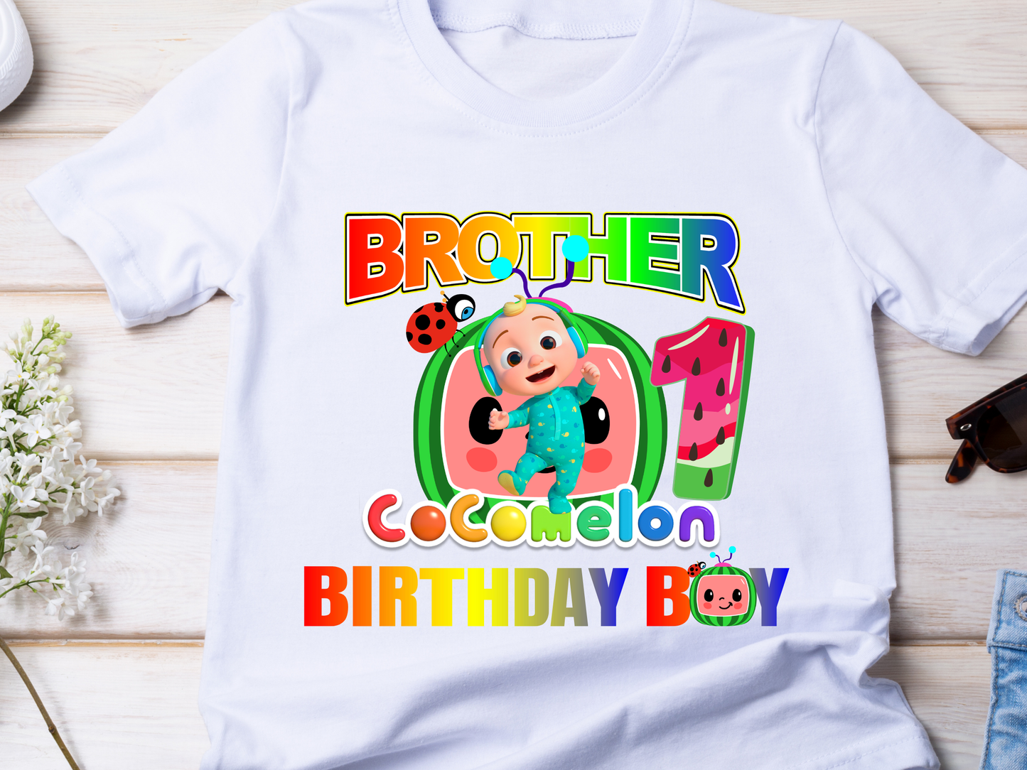 Cocomelon Birthday Boy Shirt, Family Matching T-Shirts