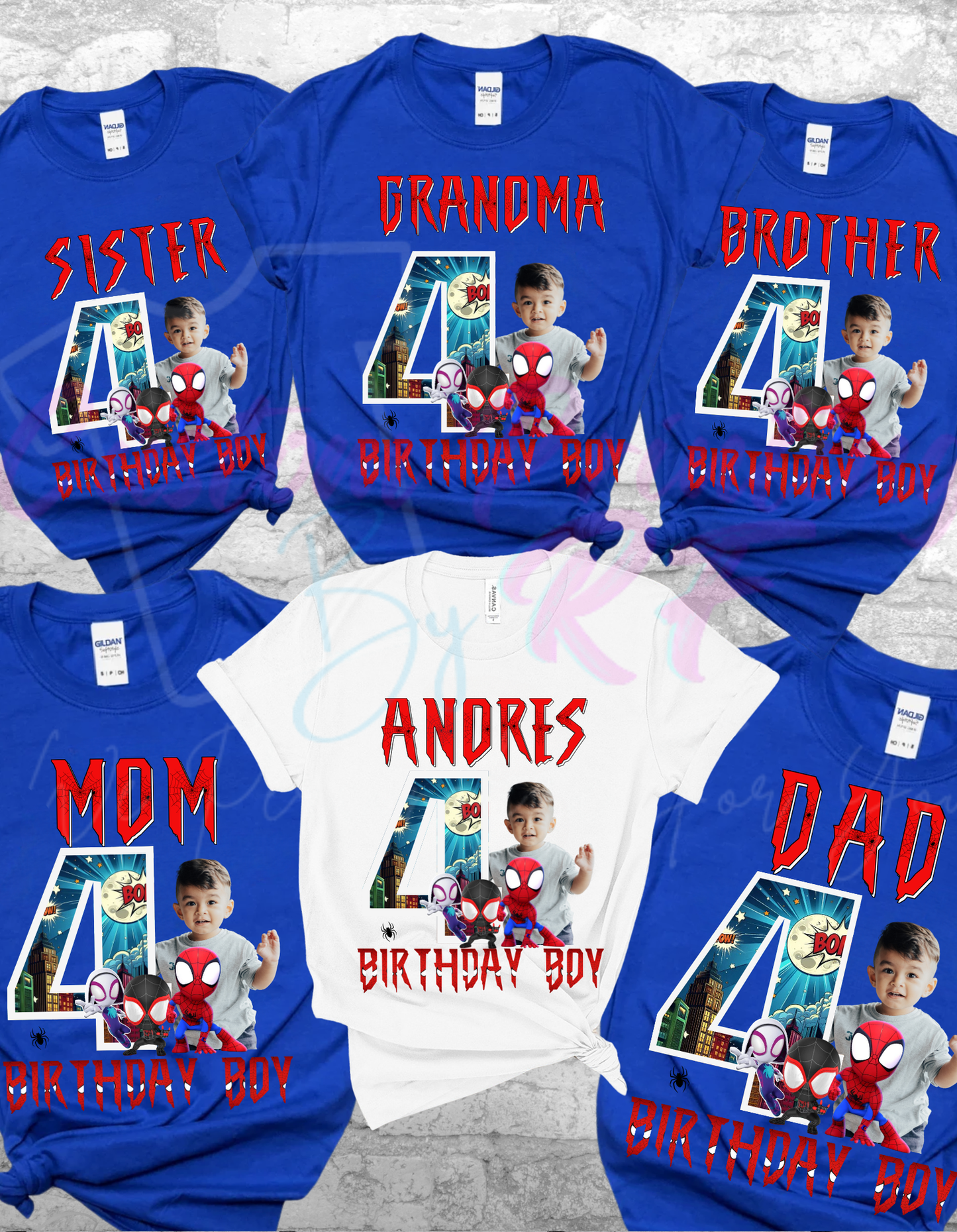 Spiderman Birthday Boy Shirt, Family Matching T-Shirts