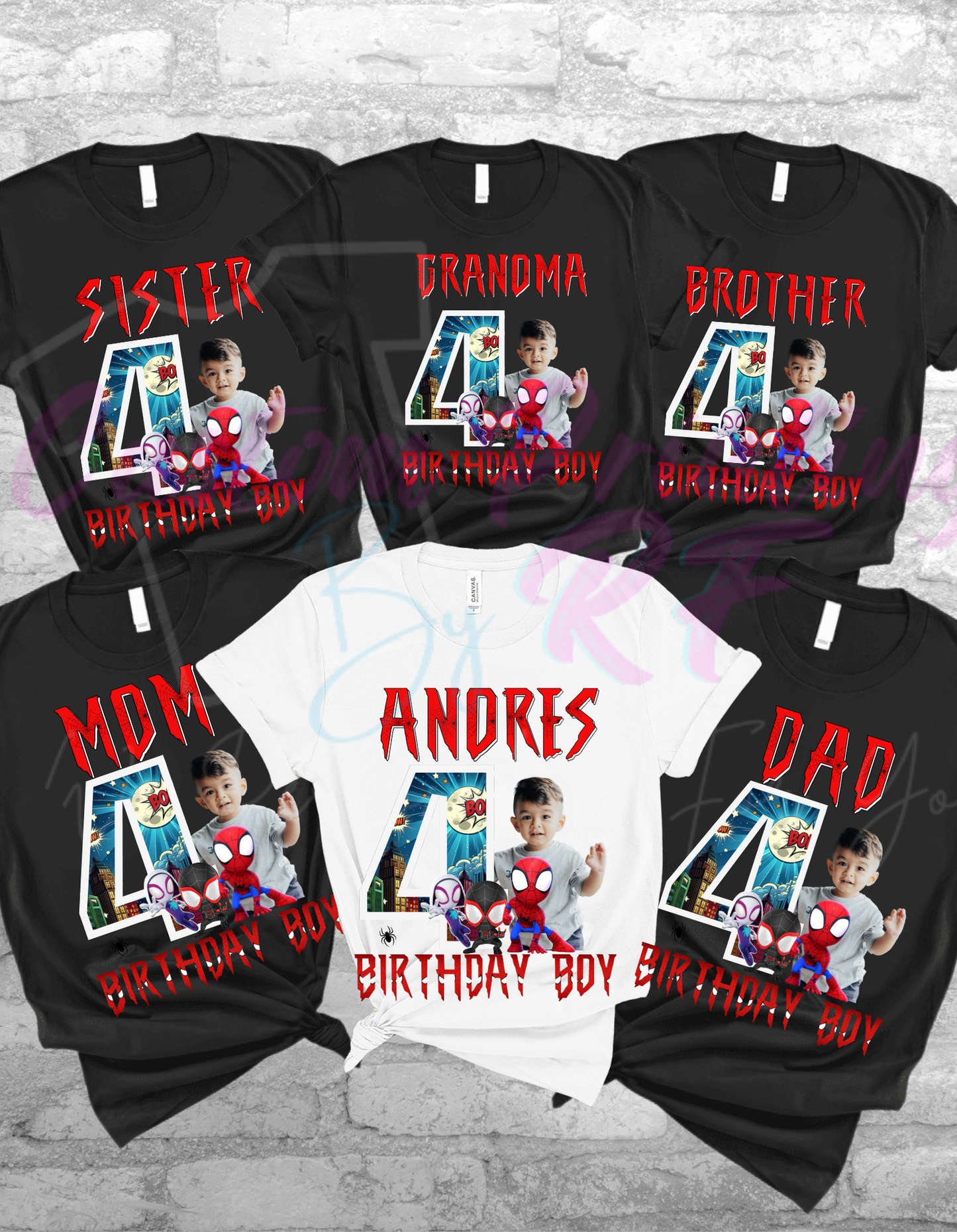 Spiderman Birthday Boy Shirt, Family Matching T-Shirts