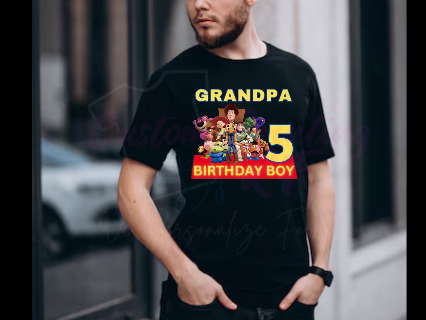 Toy Story Woody Buzz Custom Birthday Shirt, Family Matching Personalized Birthday Tee Woody