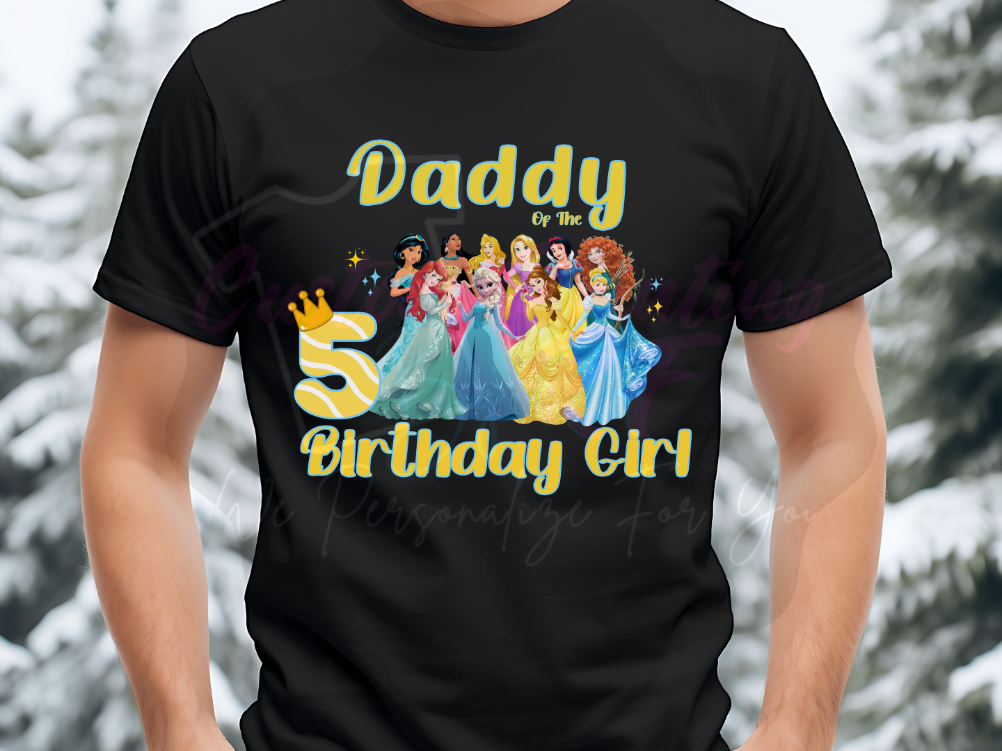 Disney Princess Birthday Shirt Custom Family Matching Shirts