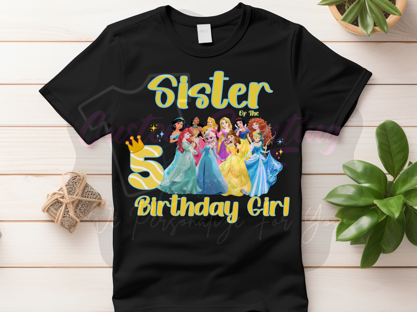 Disney Princess Birthday Shirt Custom Family Matching Shirts