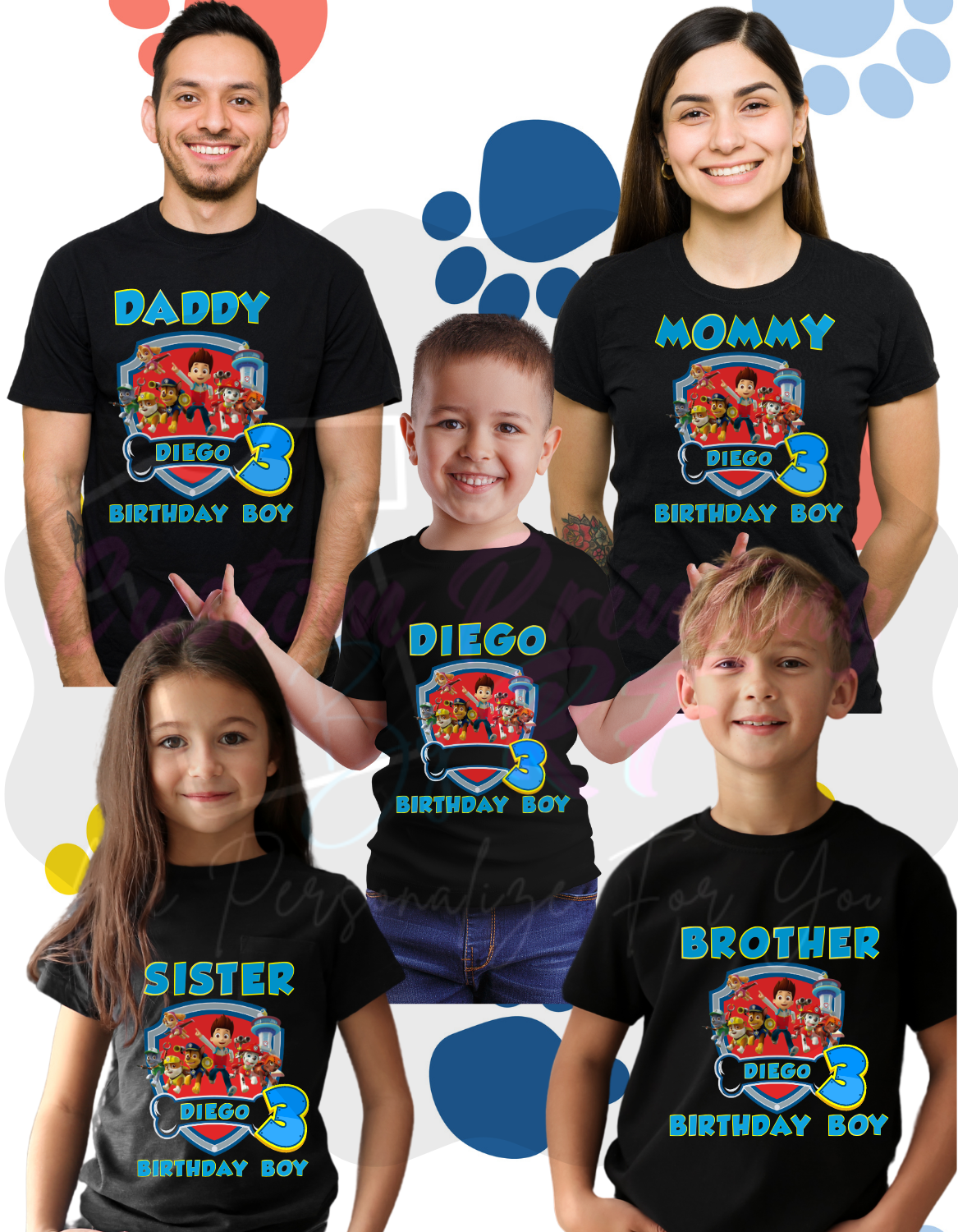 Pawn Patrol Birthday Boy Shirt, Family Matching T-Shirts