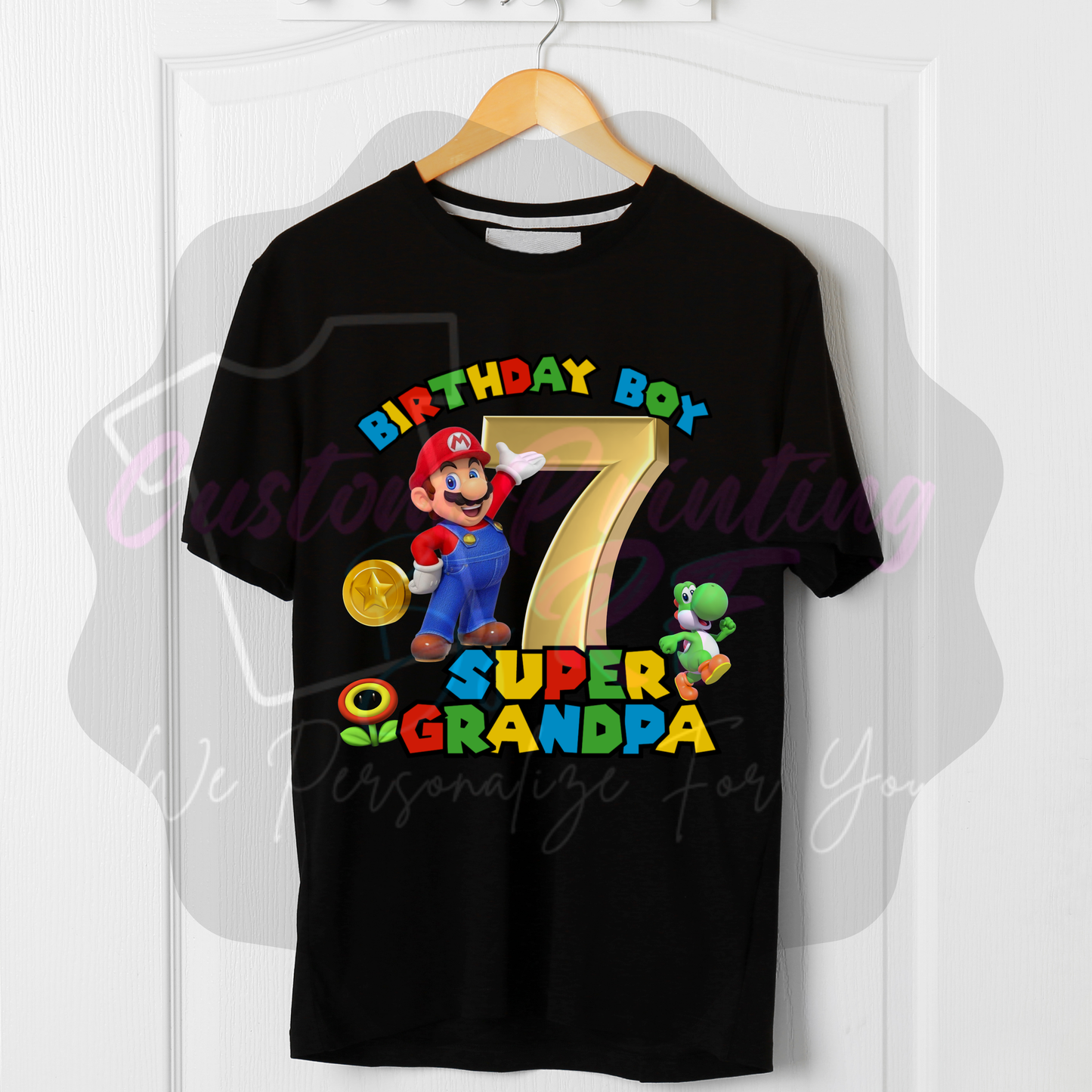 Mario Bro Birthday Boy Shirt, Family Matching T-Shirts