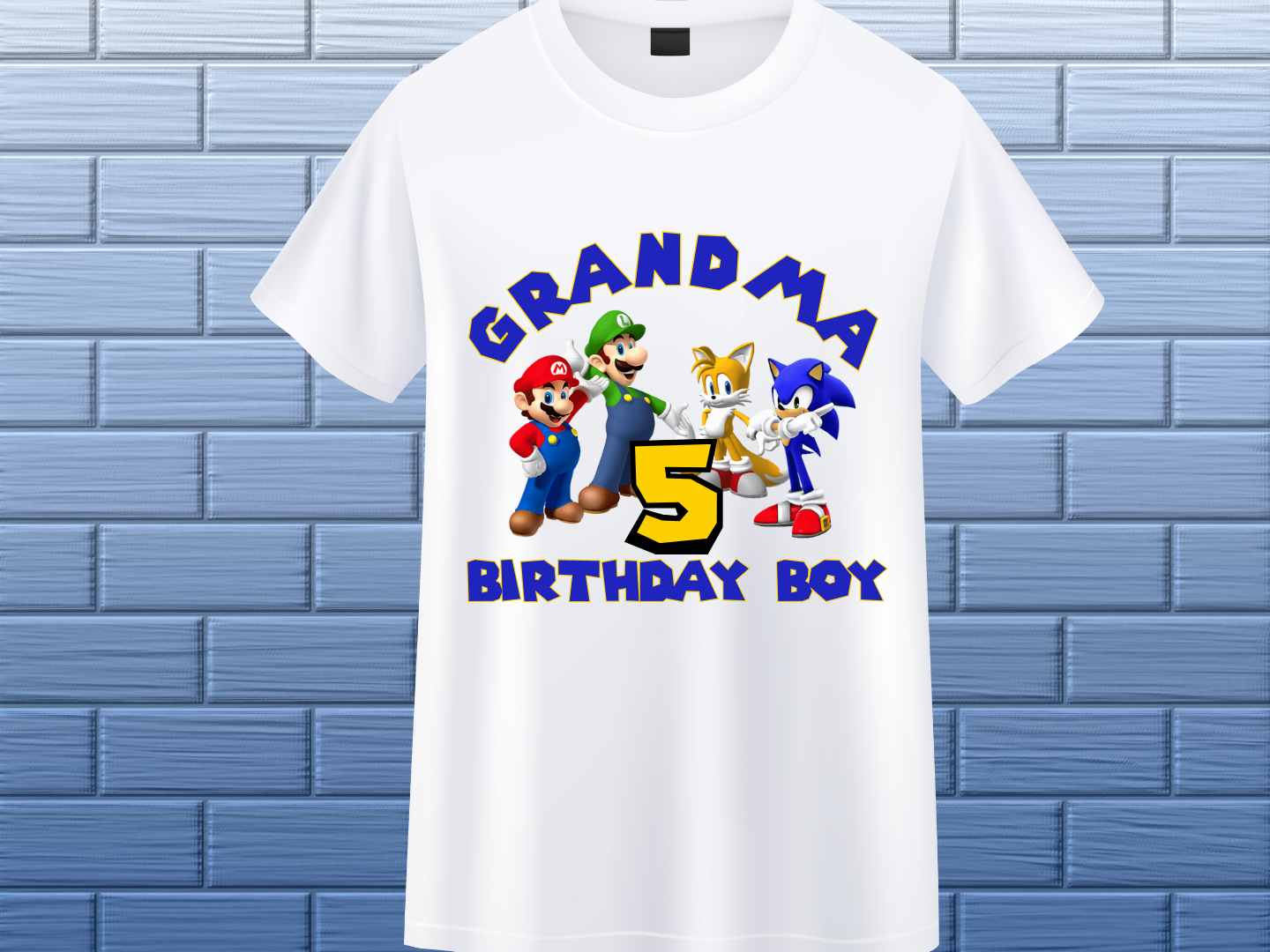 Mario Bro Birthday Boy Shirt, Family Matching Custom T-Shirts