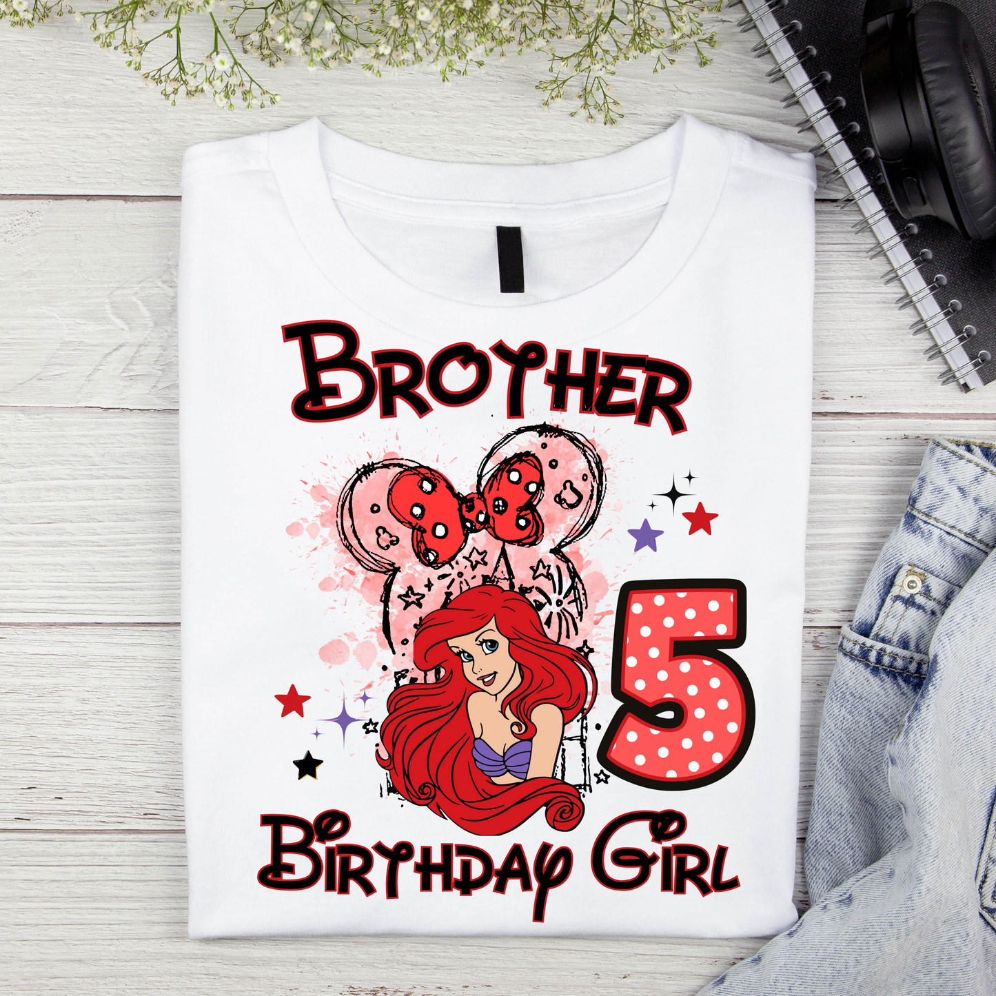 Disney Princess Birthday Shirt Custom Family Matching Shirts