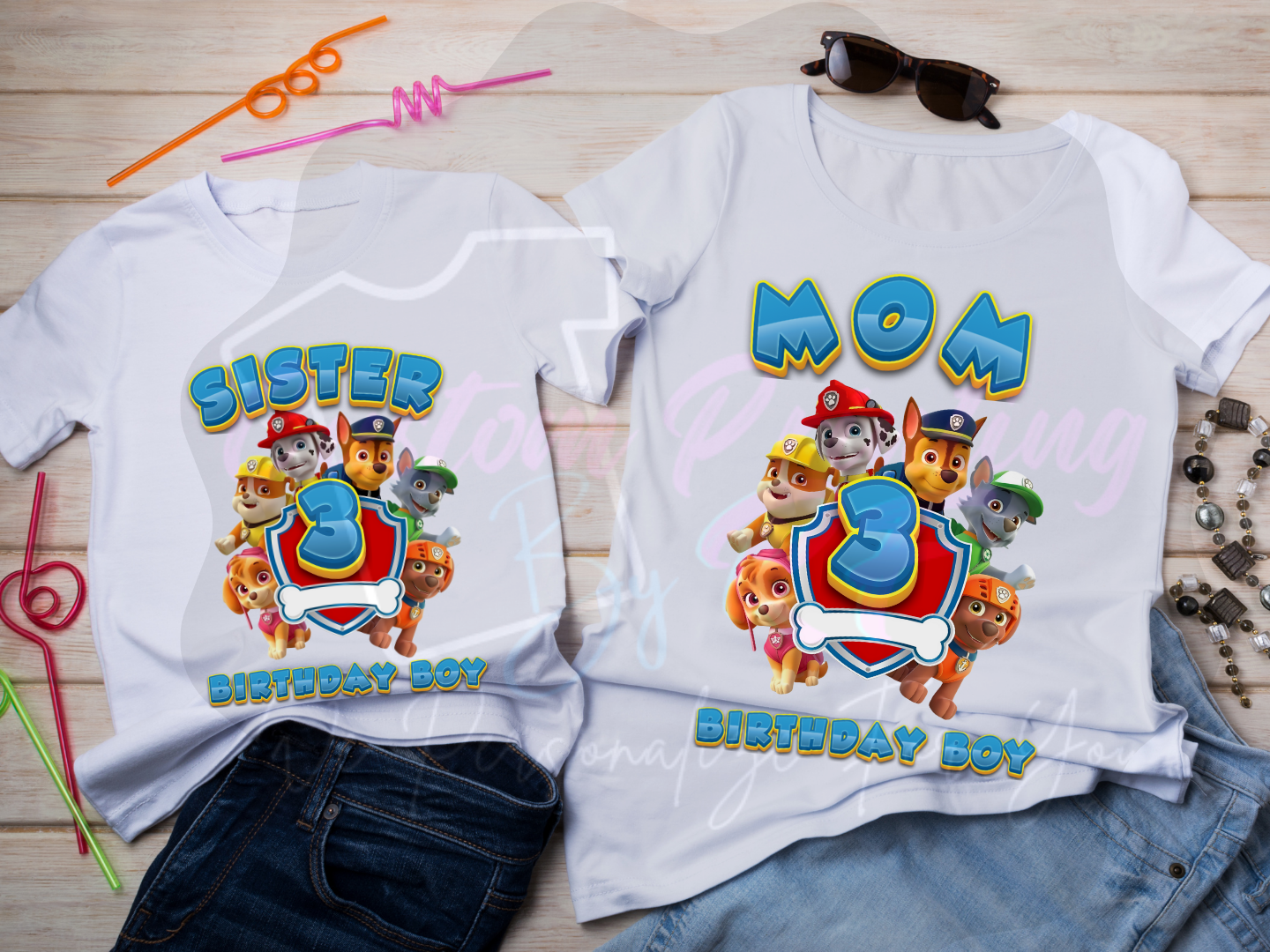 Pawn Patrol Birthday Boy Shirt, Custom Family Matching T-Shirts