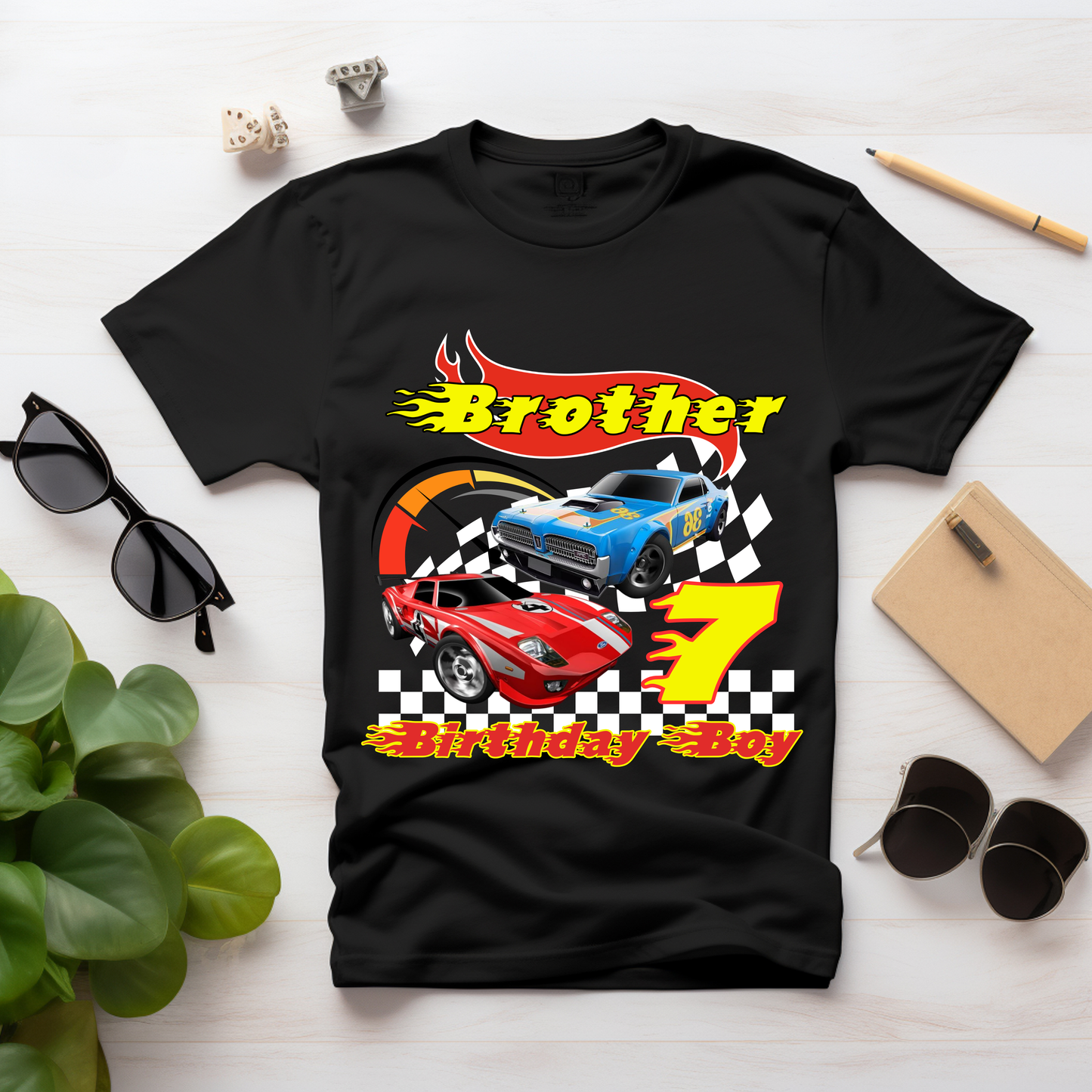 Hot Wheels Birthday Boy Shirt, Family Matching T-Shirts