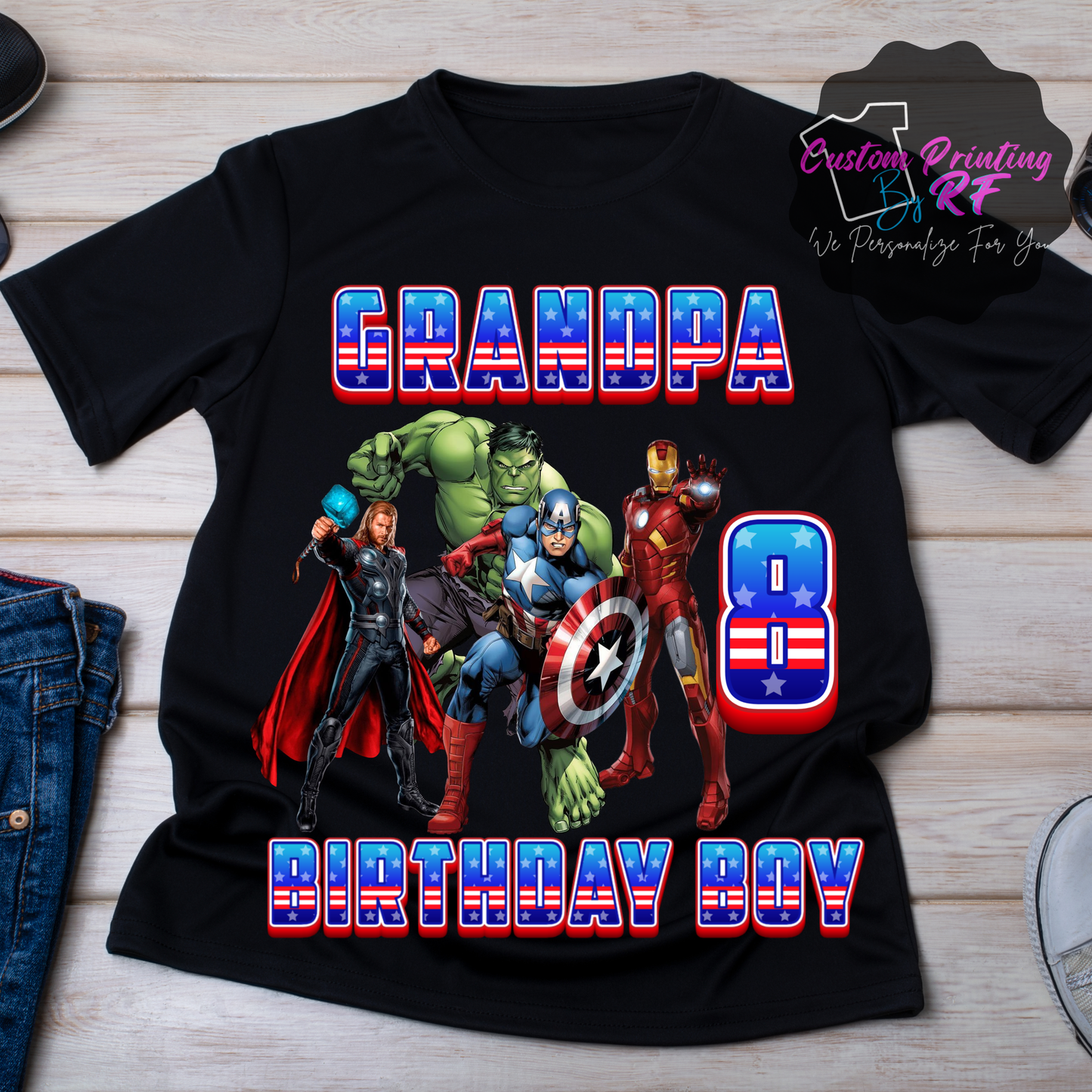 Marvel Birthday Boy Shirt, Custom Family Matching T-Shirts