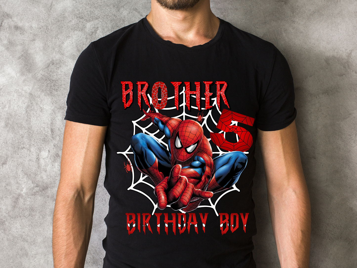 Spiderman Birthday Boy Shirt, Family Matching Custom T-Shirts
