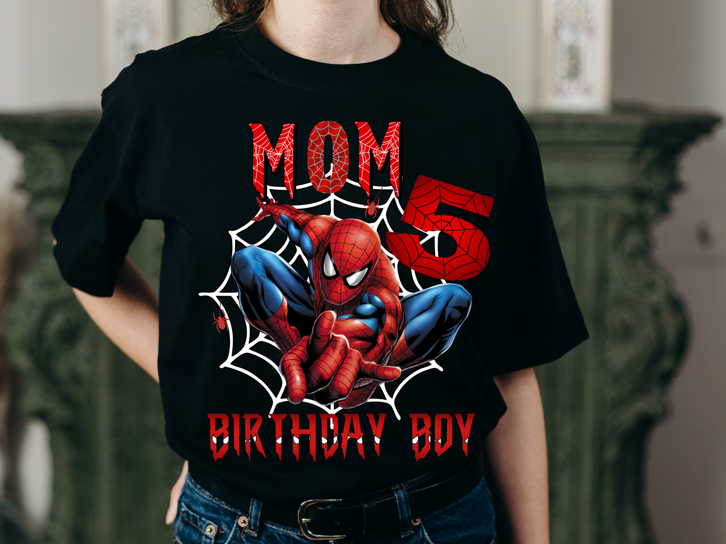 Spiderman Birthday Boy Shirt, Family Matching Custom T-Shirts