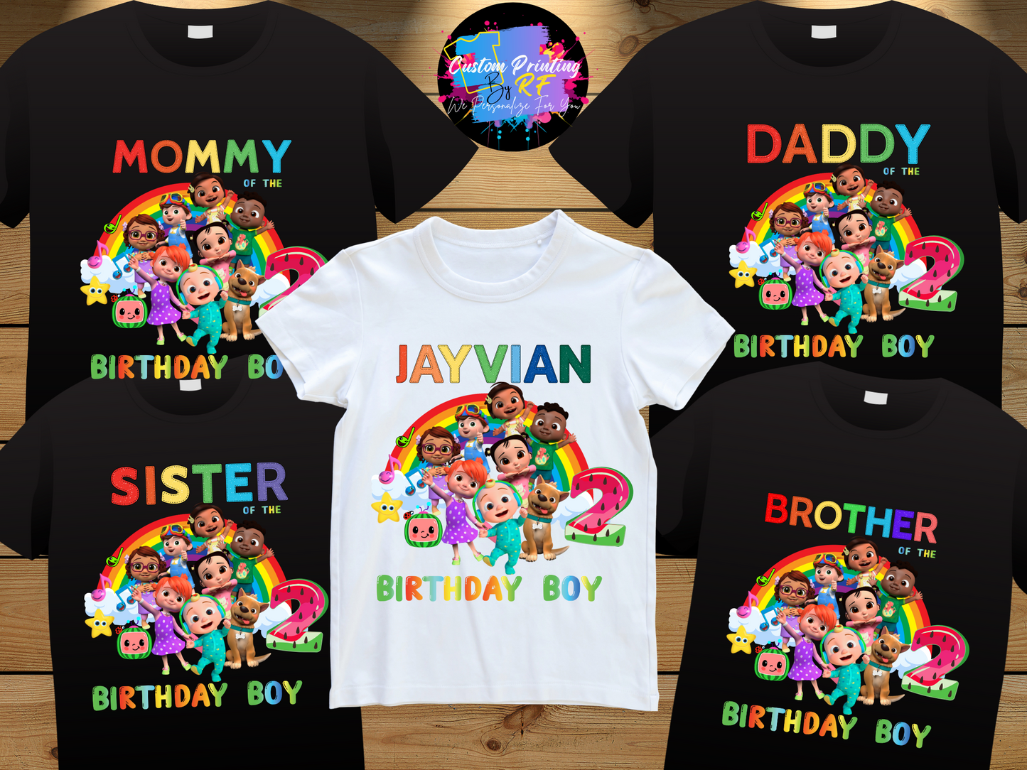 Cocomelon Birthday Boy Shirt, Family Matching T-Shirts