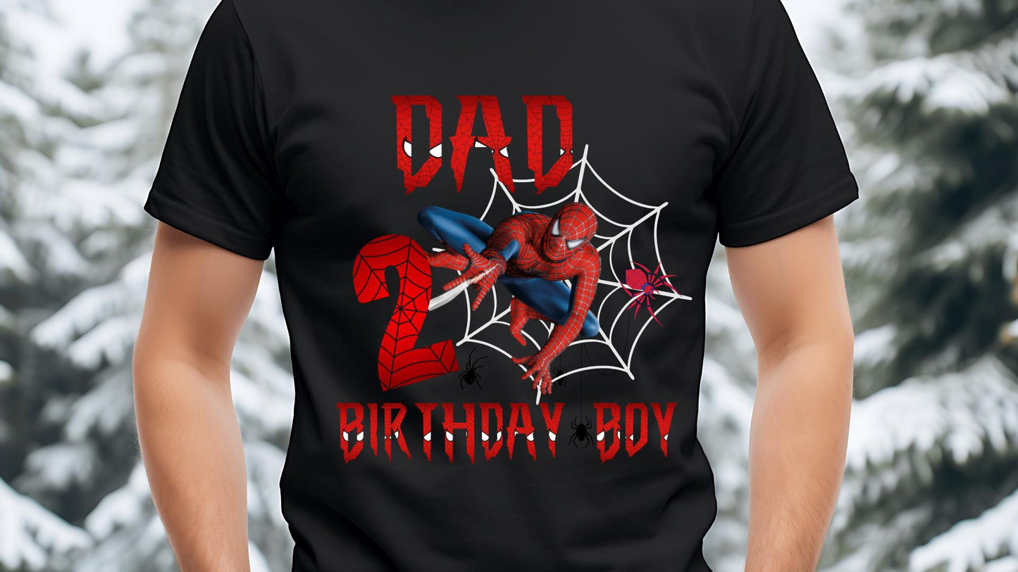 Spiderman Birthday Boy Shirt, Family Matching T-Shirts