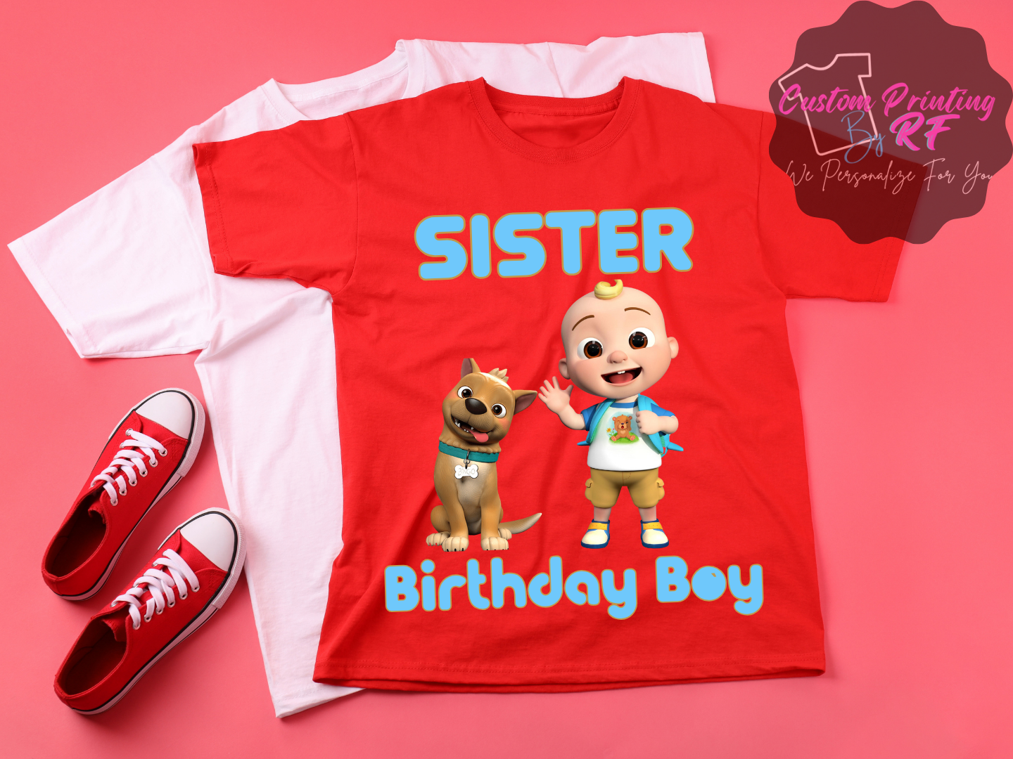 Cocomelon Toddler Birthday Shirt, Family Matching T-Shirts