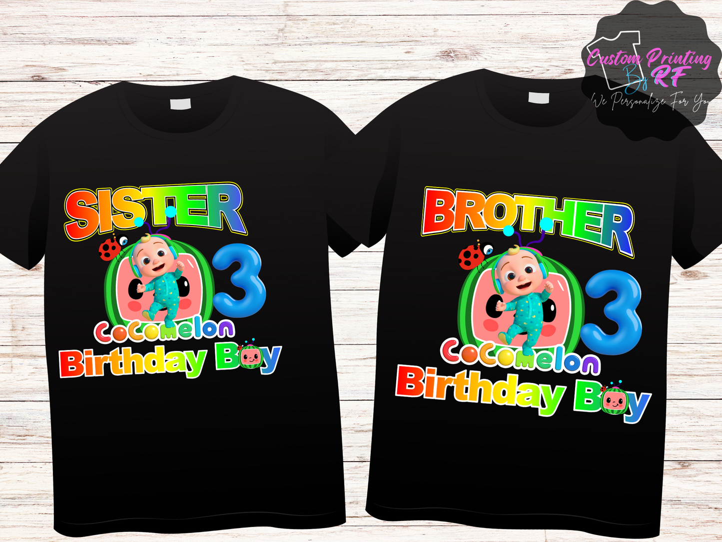 Cocomelon JJ Birthday Boy Shirt, Family Matching T-Shirts