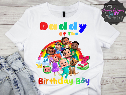 Cocomelon Toddler Birthday Shirt, Family Matching T-Shirts