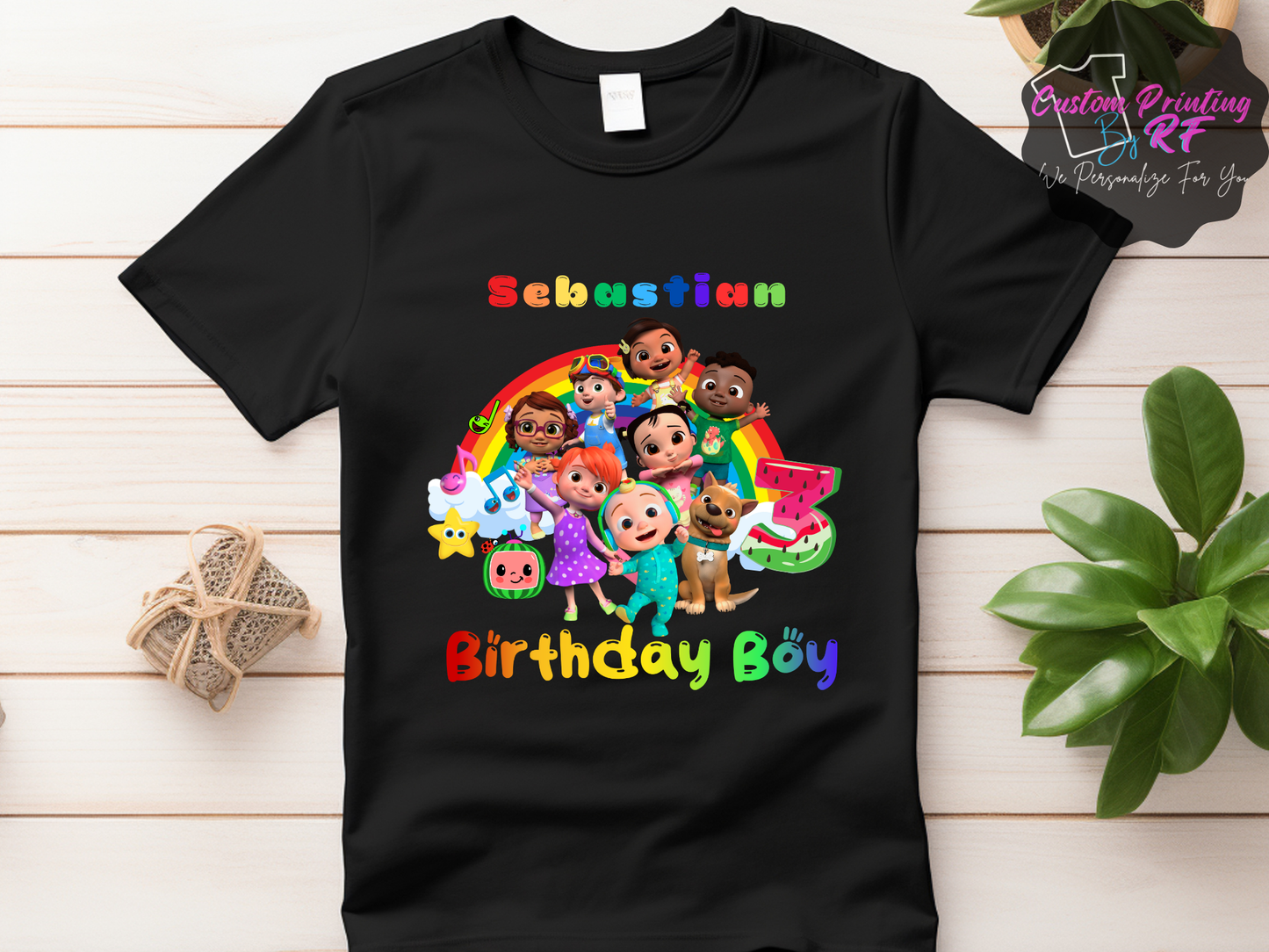 Cocomelon Toddler Birthday Shirt, Family Matching T-Shirts