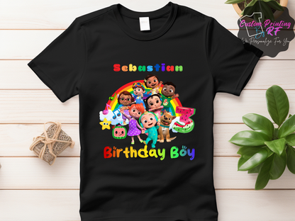 Cocomelon Toddler Birthday Shirt, Family Matching T-Shirts
