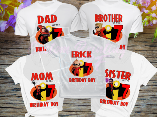 Incredibles Birthday Boy Shirt, Family Matching T-Shirts