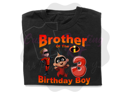 Incredibles Birthday Boy Shirt, Family Matching T-Shirts