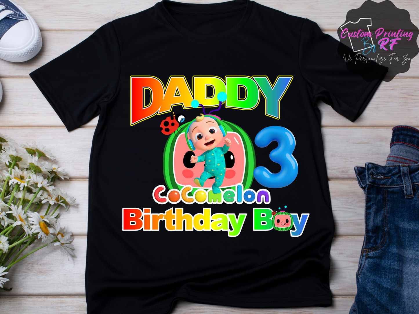 Cocomelon JJ Birthday Boy Shirt, Family Matching T-Shirts