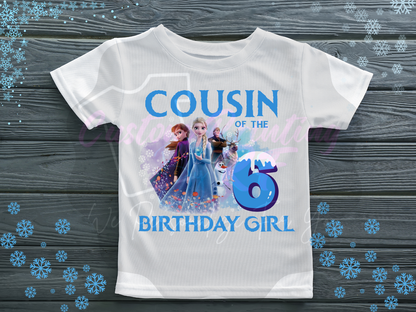 Disney Frozen Birthday Shirt Girl, Family Matching T-Shirts