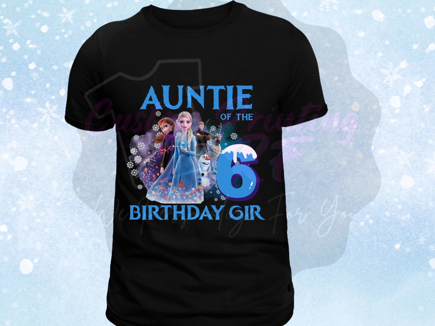 Disney Frozen Birthday Shirt Girl, Family Matching T-Shirts