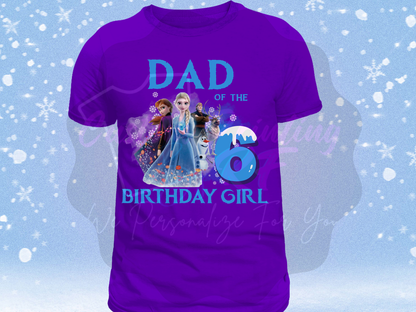 Disney Frozen Birthday Shirt Girl, Family Matching T-Shirts