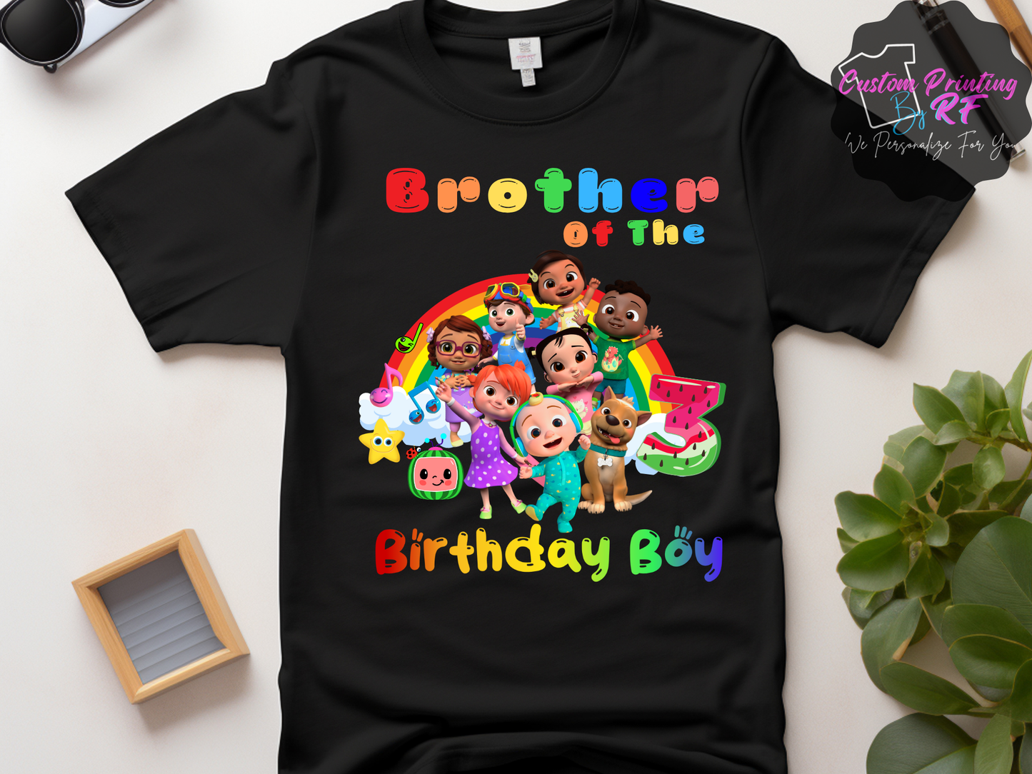 Cocomelon Toddler Birthday Shirt, Family Matching T-Shirts
