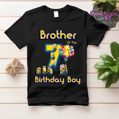 Minions Birthday Boy Shirt, Family Matching T-Shirts