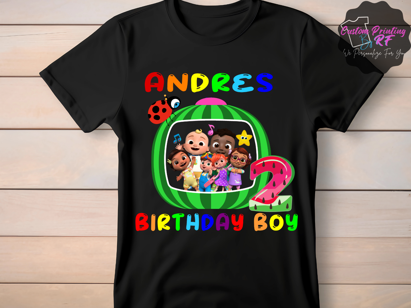 Cocomelon Toddler Birthday Shirt, Custom Family Matching T-Shirts