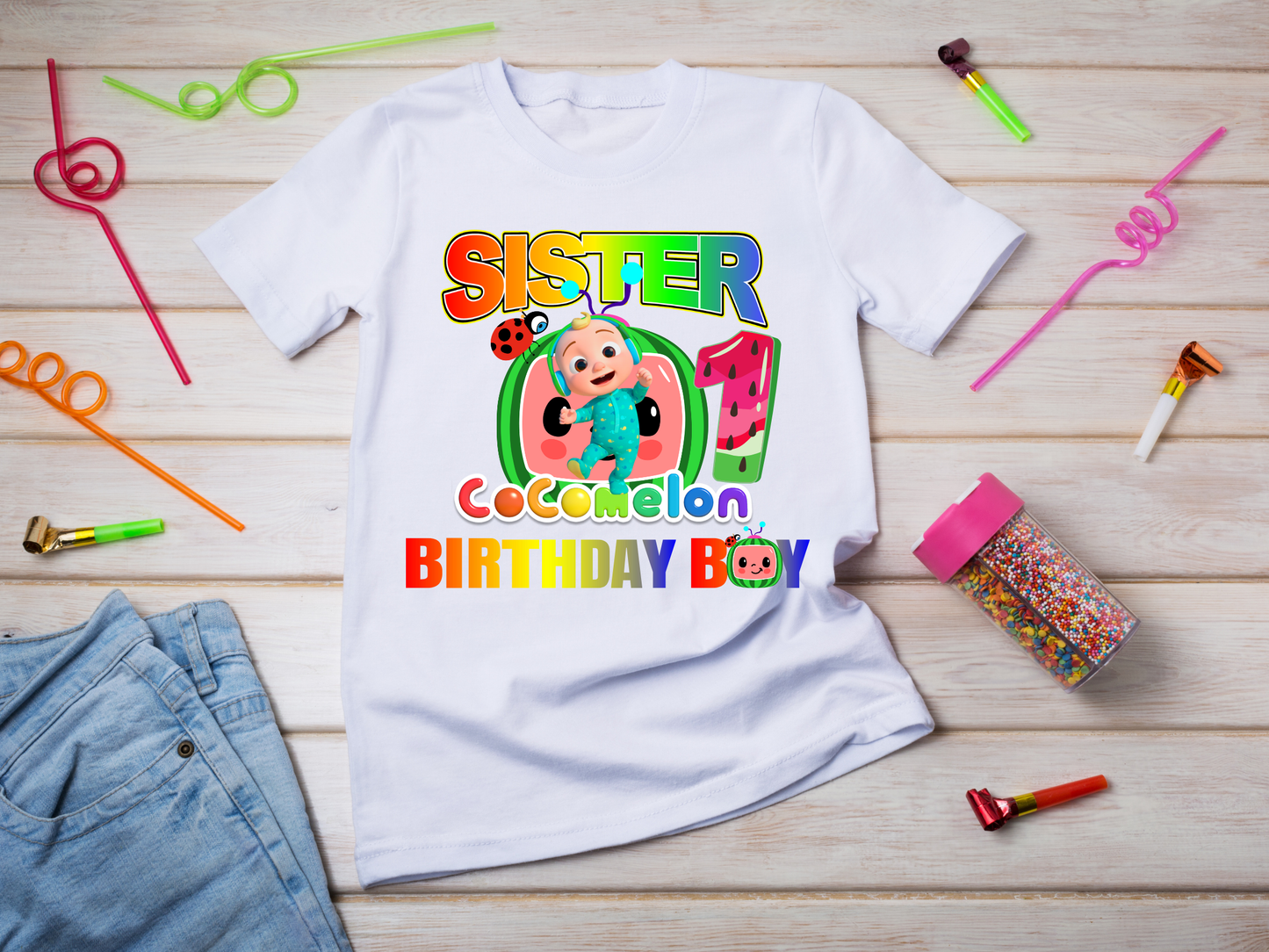 Cocomelon Birthday Boy Shirt, Family Matching T-Shirts