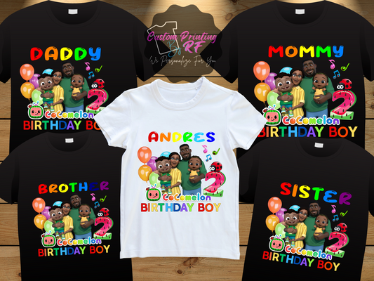 Cocomelon Cody Birthday Boy Shirt, Family Matching T-Shirts