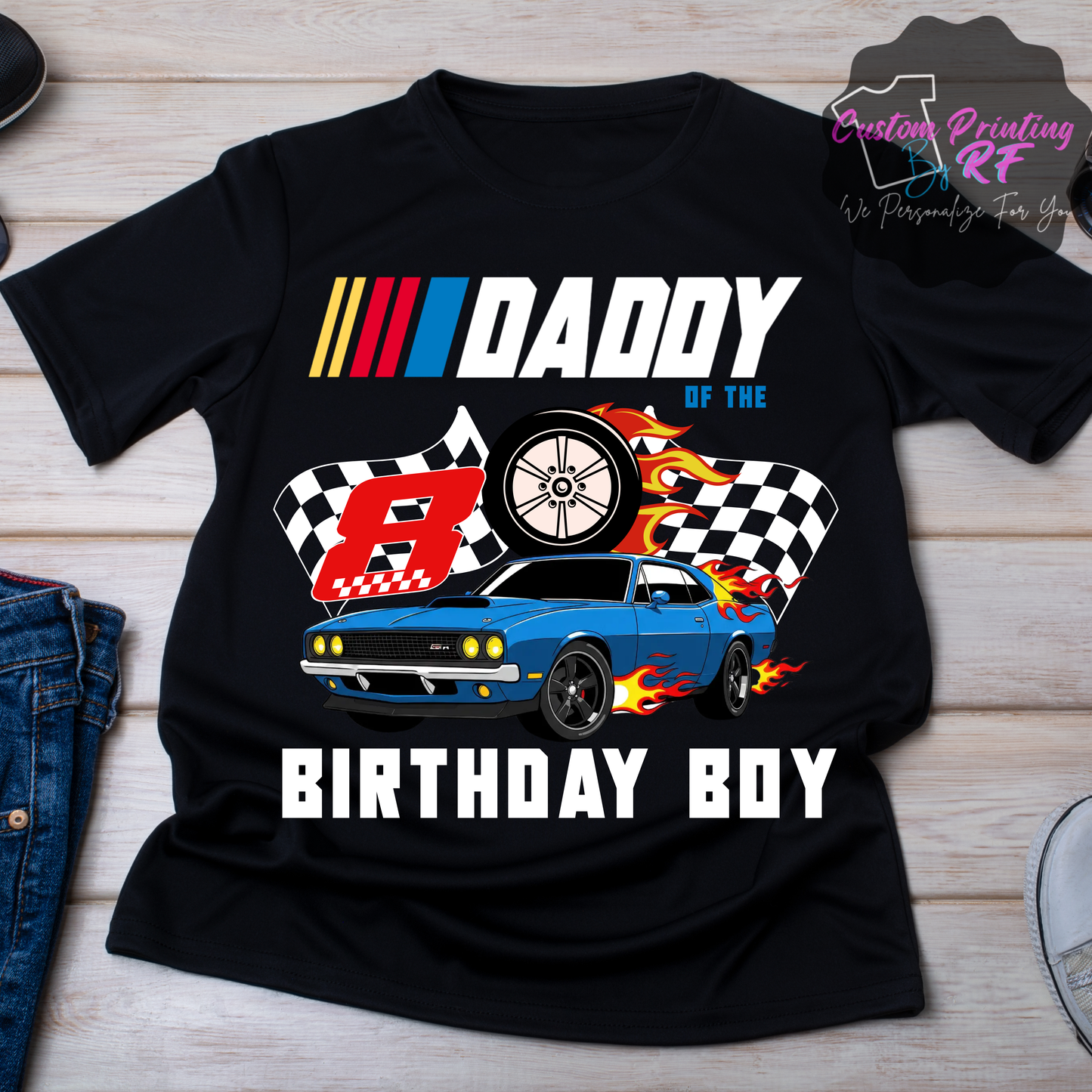 Nascar Birthday Boy Shirt, Family Matching T-Shirts
