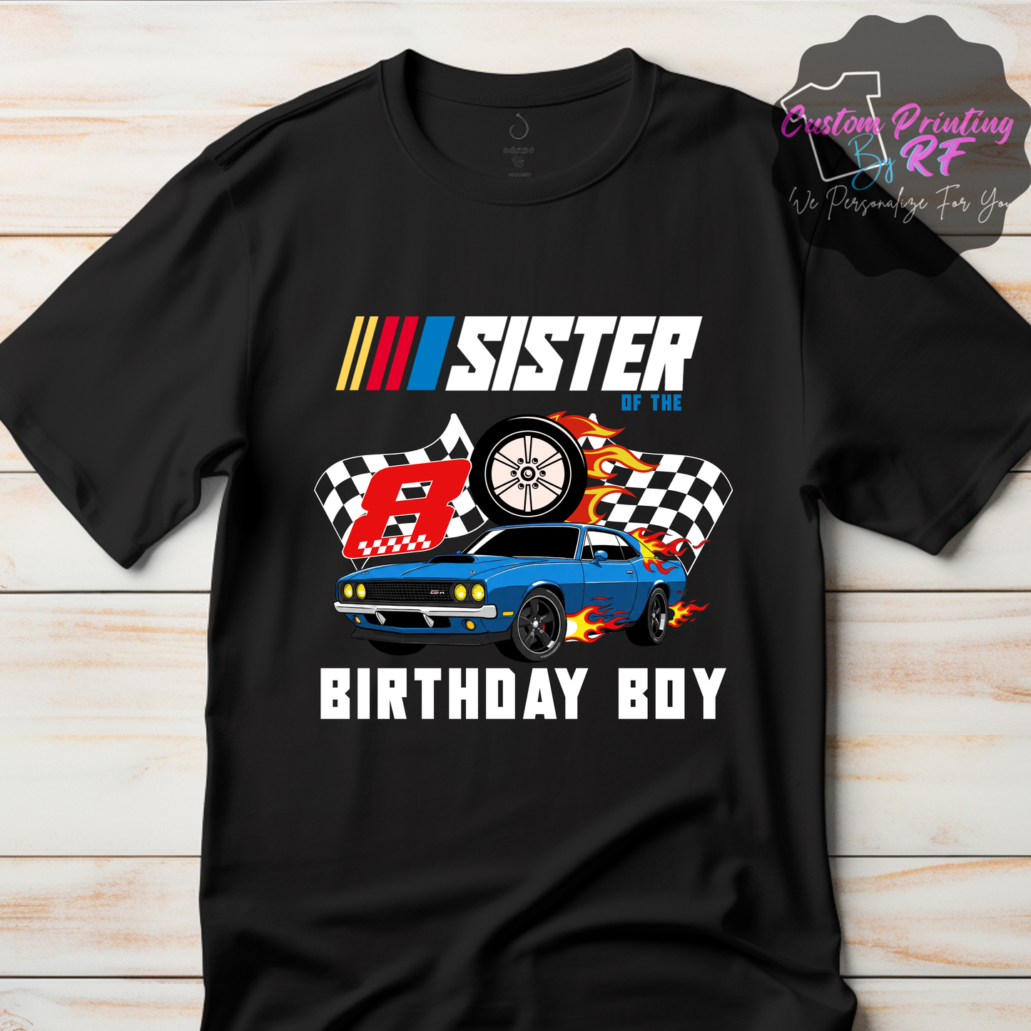 Nascar Birthday Boy Shirt, Family Matching T-Shirts