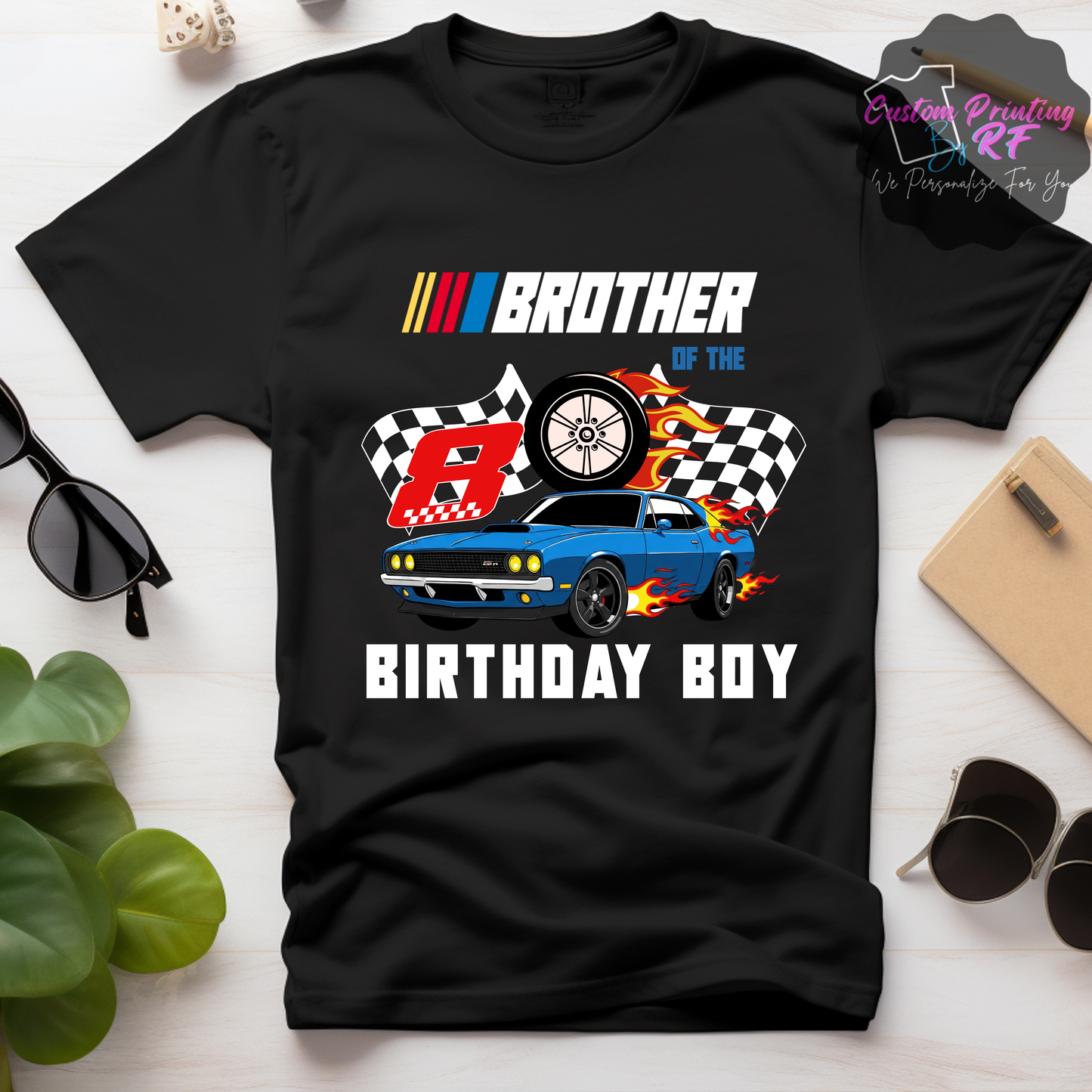 Nascar Birthday Boy Shirt, Family Matching T-Shirts