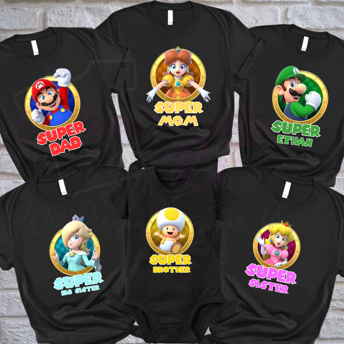 Mario Bro Birthday Boy Shirt, Custom Family Matching T-Shirts