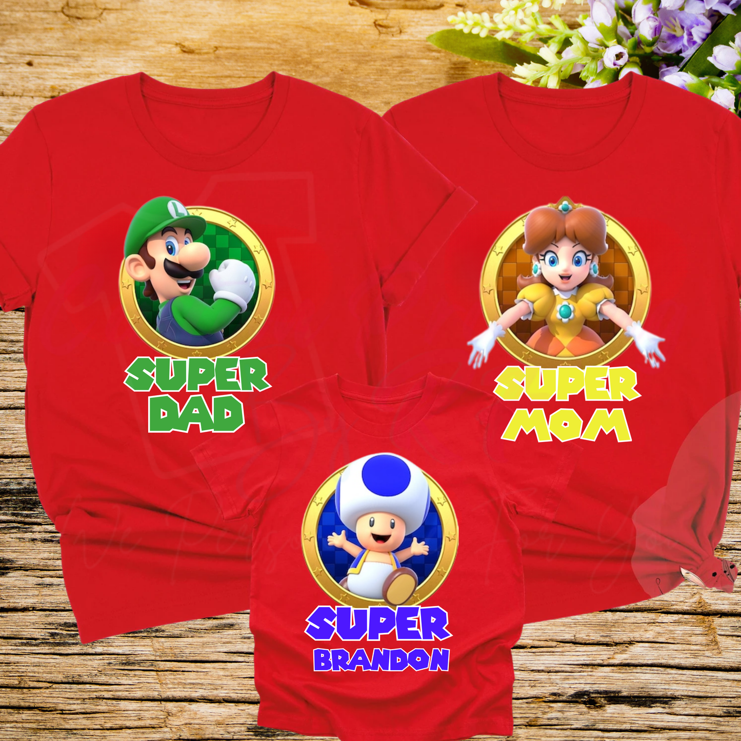 Mario Bro Birthday Boy Shirt, Custom Family Matching T-Shirts