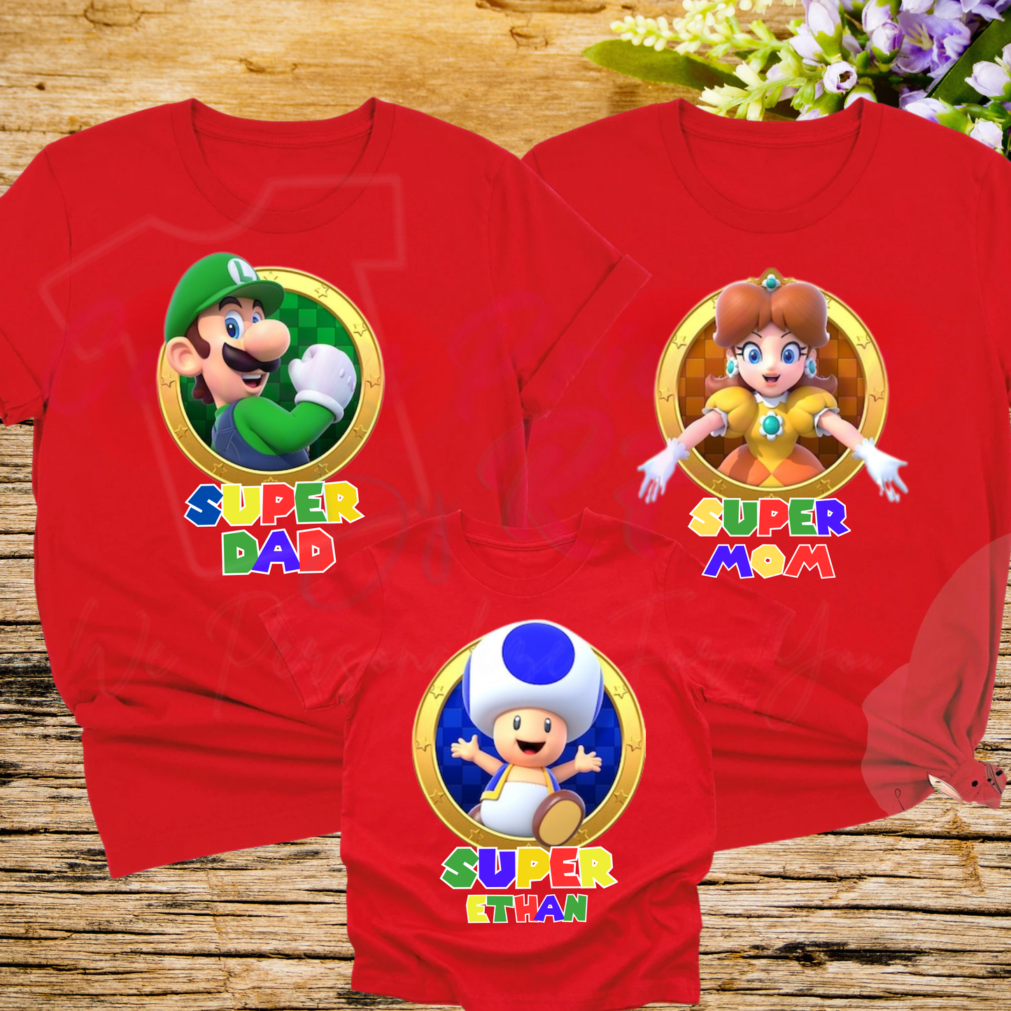 Mario Bro Birthday Boy Shirt, Custom Family Matching T-Shirts