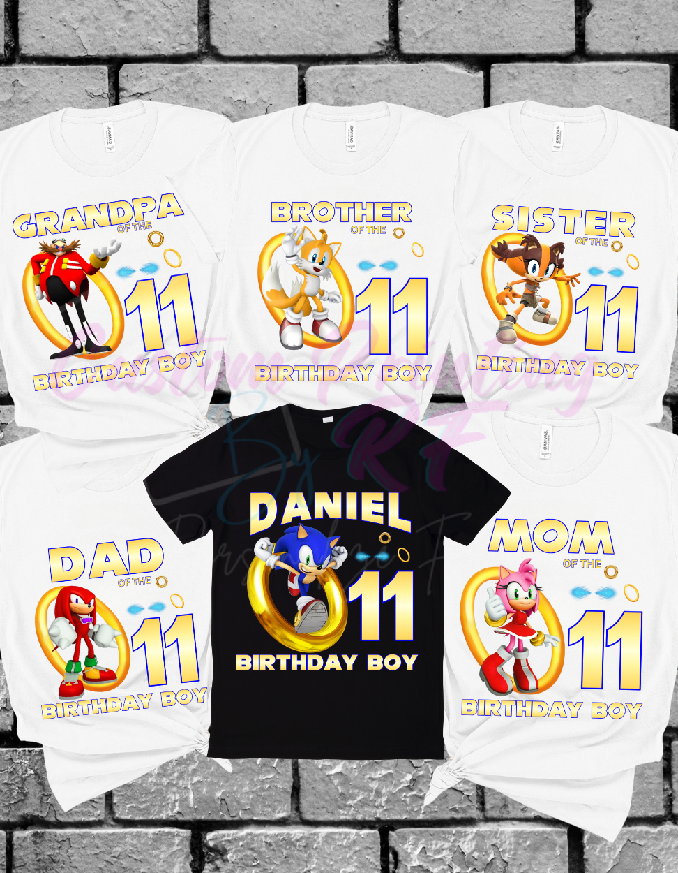 Sonic Birthday Shirt, Family Matching T-Shirts