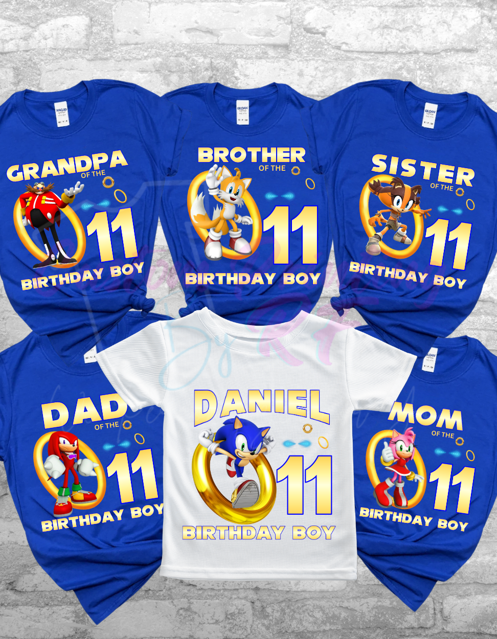 Sonic Birthday Shirt, Family Matching T-Shirts